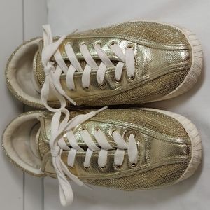 Tretorn gold Nylite 17 Plus sneakers. Sz 10